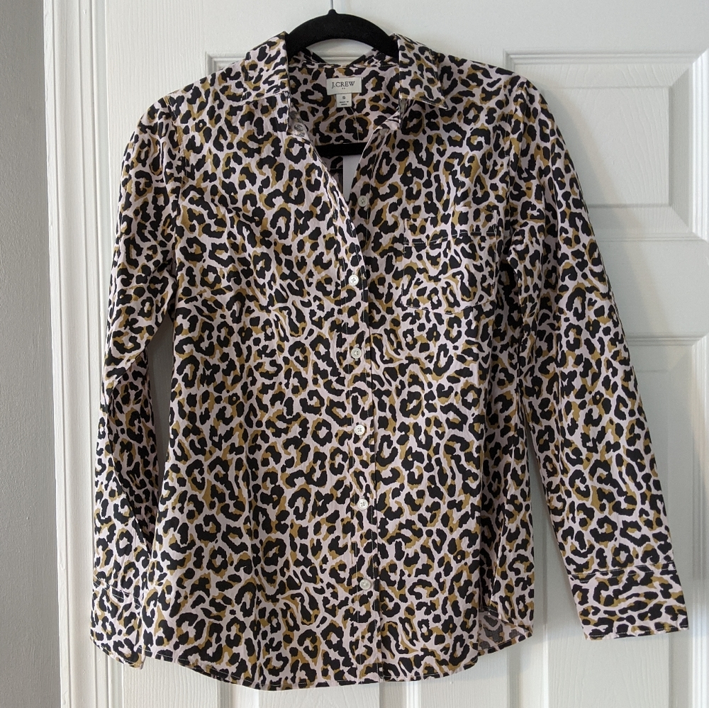 NWT J. Crew leopard top
